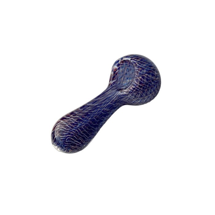 4 Swirl Design Color Glass Hand Pipe - Purple