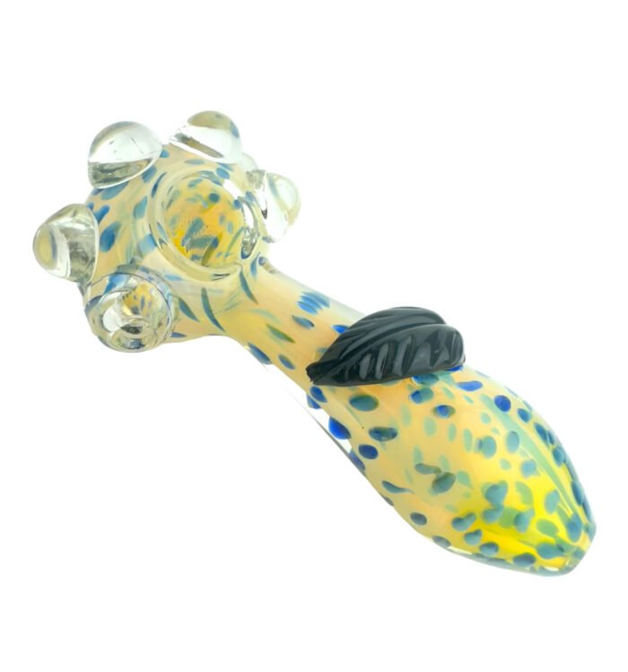 4.5_ Spotted Spoon Leaf Glass Hand Pipe