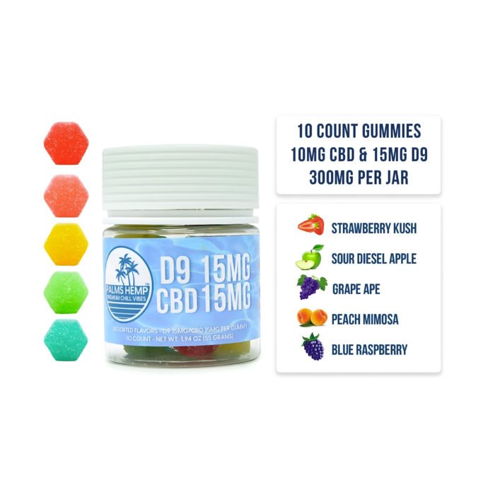 PALM HEMP 10pc Gummies 3000MG:JAR